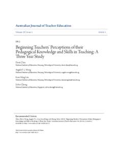 Australian Journal of Teacher Education Volume 38 | Issue 5 Article
