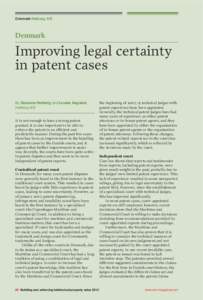 Denmark Høiberg A/S  Denmark Improving legal certainty in patent cases