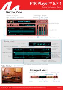 FTR Player™ 5.7.1 Quick Reference Card Normal View Compact View