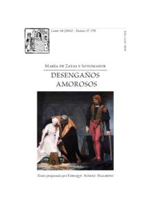 María de Zayas y Sotomayor  DESENGAÑOS AMOROSOS  Texto preparado por Enrique Suárez Figaredo