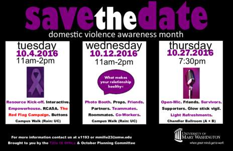 savethedate domestic violence awareness month tuesday11am-2pm