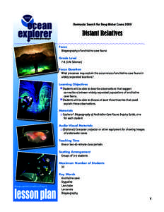 ocean  Bermuda: Search for Deep Water Caves 2009 Distant Relatives