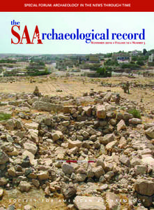 SPECIAL FORUM: ARCHAEOLOGY IN THE NEWS THROUGH TIME  the