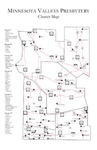 MINNESOTA VALLEYS PRESBYTERY Cluster Map Crosslake  Cluster I