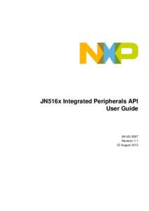 JN516x Integrated Peripherals API User Guide JN-UG-3087 RevisionAugust 2013