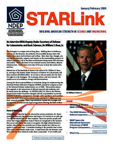 STARLink  January/February 2008 BUILDING AMERICAN STRENGTH IN SCIENCE AND ENGINEERING