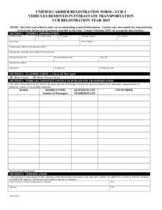 UNIFIED CARRIER REGISTRATION FORM—UCR-1 VEHICLES REMOVED IN INTRASTATE TRANSPORTATION UCR REGISTRATION YEAR[removed]NOTE: this form is provided to assist you in maintaining required information. Carriers may also submit 