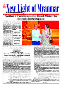 New Light of Myanmar  THE MOST RELIABLE NEWSPAPER AROUND YOU 11th Waxing of Pyatho 1374 ME