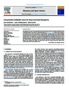 Planetary and Space Science–318  Contents lists available at ScienceDirect Planetary and Space Science journal homepage: www.elsevier.com/locate/pss