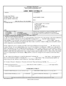 DEPARTMENT OF THE AIR FORCE ARNOLD ENGINEERING DEVELOPMENT COMPLEX ARNOLD AIR FORCE BASE TENNESSEE[removed]AEDC TEST CONTRACT 1. ISSUED BY