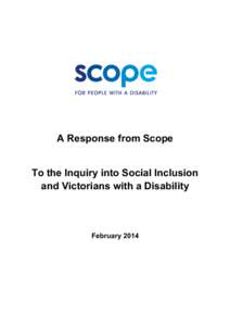 Microsoft Word - Scope response - inquiry into social inclusion FINAL.docx