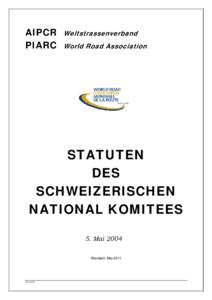 AIPCR PIARC Weltstrassenverband World Road Association