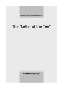 The "Letter of the Ten"