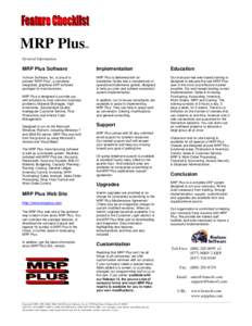 MRP Plus  TM General Information