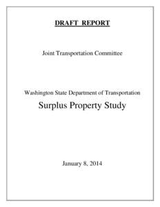 DRAFT REPORT  Joint Transportation Committee Washington State Department of Transportation