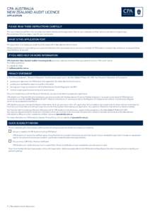 Application for a New Zealand audit licence