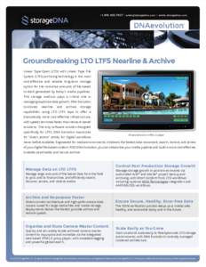 ®  Groundbreaking LTO LTFS Nearline & Archive Linear Tape-Open (LTO) with Linear Tape File System (LTFS) archiving technology is the most cost-eﬀective and reliable long-term storage