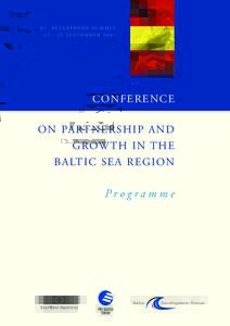 S T. P E T E R S B U R G S U M M I TSEPTEMBER 2001 CONFERENCE ON PARTNERSHIP AND GROW TH IN THE