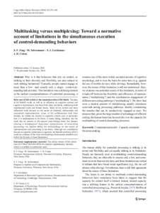 Cogn Affect Behav Neurosci:129–146 DOIs13415Multitasking versus multiplexing: Toward a normative account of limitations in the simultaneous execution of control-demanding behaviors