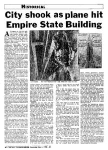 HISTORICAL  City shook as plane hit • Empire State Build 1ng A