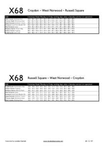 X68  Croydon–WestNorwood–RussellSquare X68