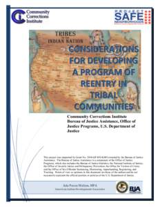    CONSIDERATIONS	
   FOR	
  DEVELOPING	
   A	
  PROGRAM	
  OF	
   REENTRY	
  IN	
  