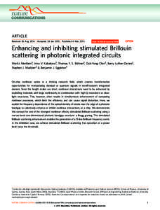 ARTICLE Received 26 Aug 2014 | Accepted 26 Jan 2015 | Published 4 Mar 2015 DOI: ncomms7396  OPEN