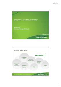 Microsoft PowerPointWebRoot Presentation - Partners