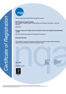 NQA   Certificate Number H  1332, Issue 0, Revision 2