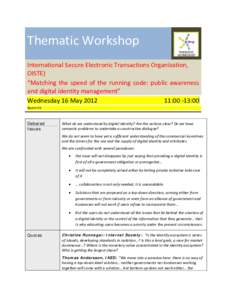 Microsoft Word - ACTIVITIES - OISTE workshop reportdoc