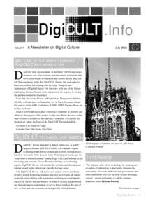.Info Issue 1 A Newsletter on Digital Culture  July 2002