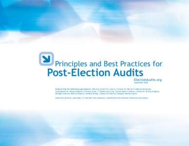 Principles and Best Practices for  Post-Election Audits ElectionAudits.org