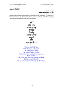 Japuji Sahib English Translation  www.SeeingWithC.cjb.net