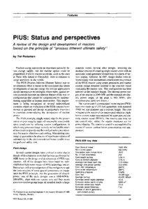 Features  PIUS: Status and perspectives