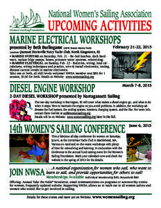 presented by Beth Burlingame (ABYC Master Marine Tech) Location: Quonset February 21-22, 2015  Davisville Navy Yacht Club, North Kingstown, RI