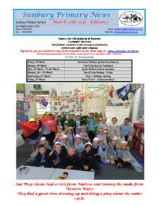 Sunbury Primary News Sunbury Primary School March 12thEdition 7