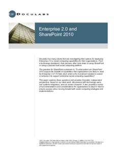 Microsoft Word - Doculabs on Social Enablement for SharePointdoc