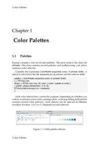 Color Palettes  Chapter 1 Color Palettes 1.1