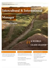 Communications / Middle and Top Management / B1-AKT  Intercultural & International Manager Executive Program