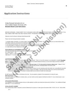Dialysis Technician, Renewal Application  eLicense.Ohio.gov (/OH_Home_Auth)  Application Instructions