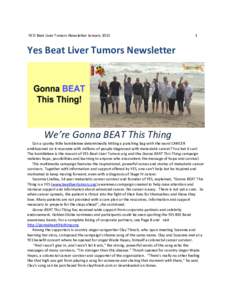 YES! Beat Liver Tumors Newsletter JanuaryYes Beat Liver Tumors Newsletter