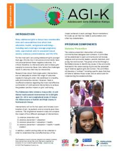 Adolescent Girls Initiative-Kenya: Program overview