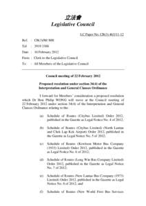 立法會 Legislative Council LC Paper No. CB[removed]Ref. : CB(3)/M/ MR Tel