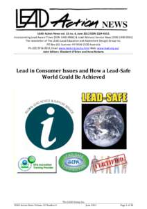 Lead in Consumer Issues and How a Lead-Safe World Could Be Achieved