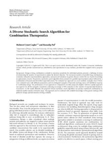 A Diverse Stochastic Search Algorithm for Combination Therapeutics
