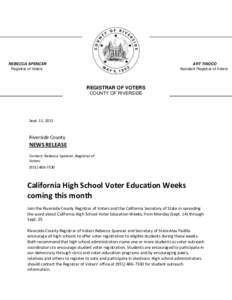 Elections / Voter registration / Registrar / Register / Politics / Government / Voting / Los Angeles County Registrar-Recorder/County Clerk