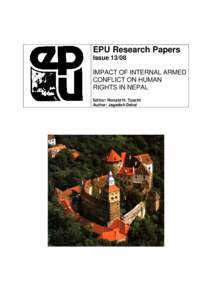 EPU Research Papers Issue[removed]IMPACT OF INTERNAL ARMED CONFLICT ON HUMAN RIGHTS IN NEPAL