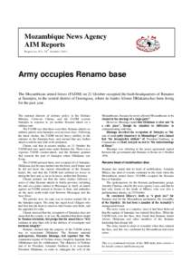 Mozambique News Agency AIM Reports Repo rt no .4 73 , 28 th