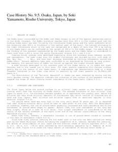 Case History NoOsaka, Japan, by Soki Yamamoto, Rissho University, Tokyo, JapanGEOLOGY OF OSAKA