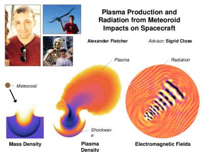 Plasma Production and Radiation from Meteoroid Impacts on Spacecraft Alexander Fletcher  Plasma